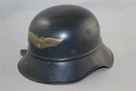 A German Third Reich Luftschutz M38 gladiator helmet,